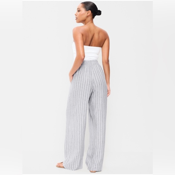 🆕 Old Navy Women's High-Waisted Linen-Blend Wide-Leg Pants - Picture 3 of 16